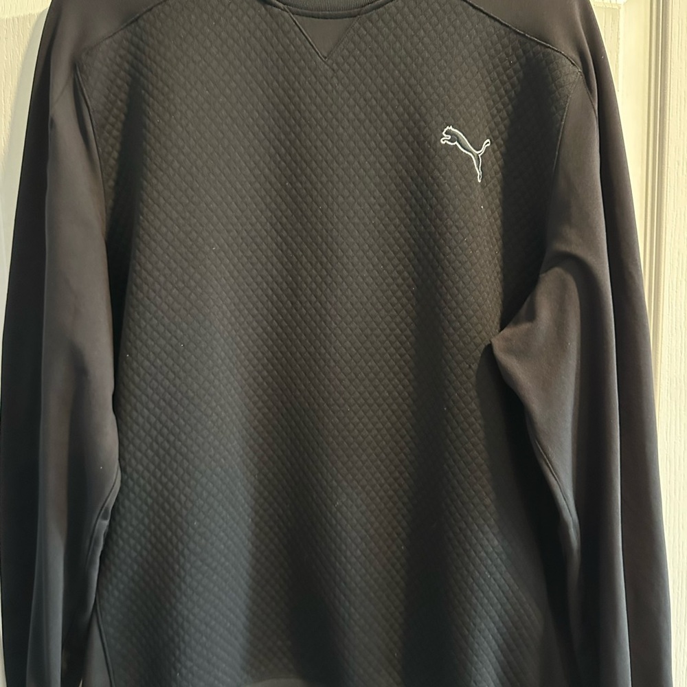 Puma Golf Black Quilted Pullover